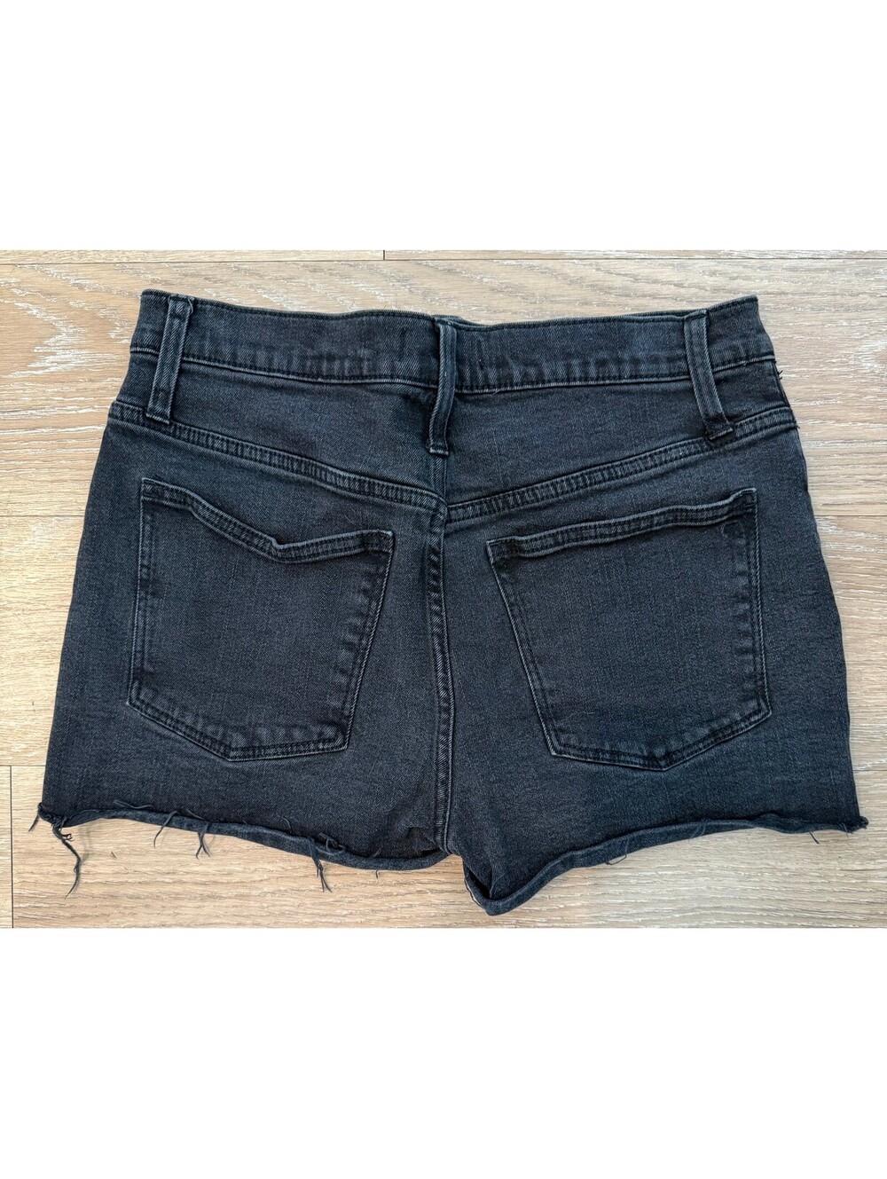 Madewell Black Wash Denim Cut Off Shorts Size 29 - Picture 4 of 5